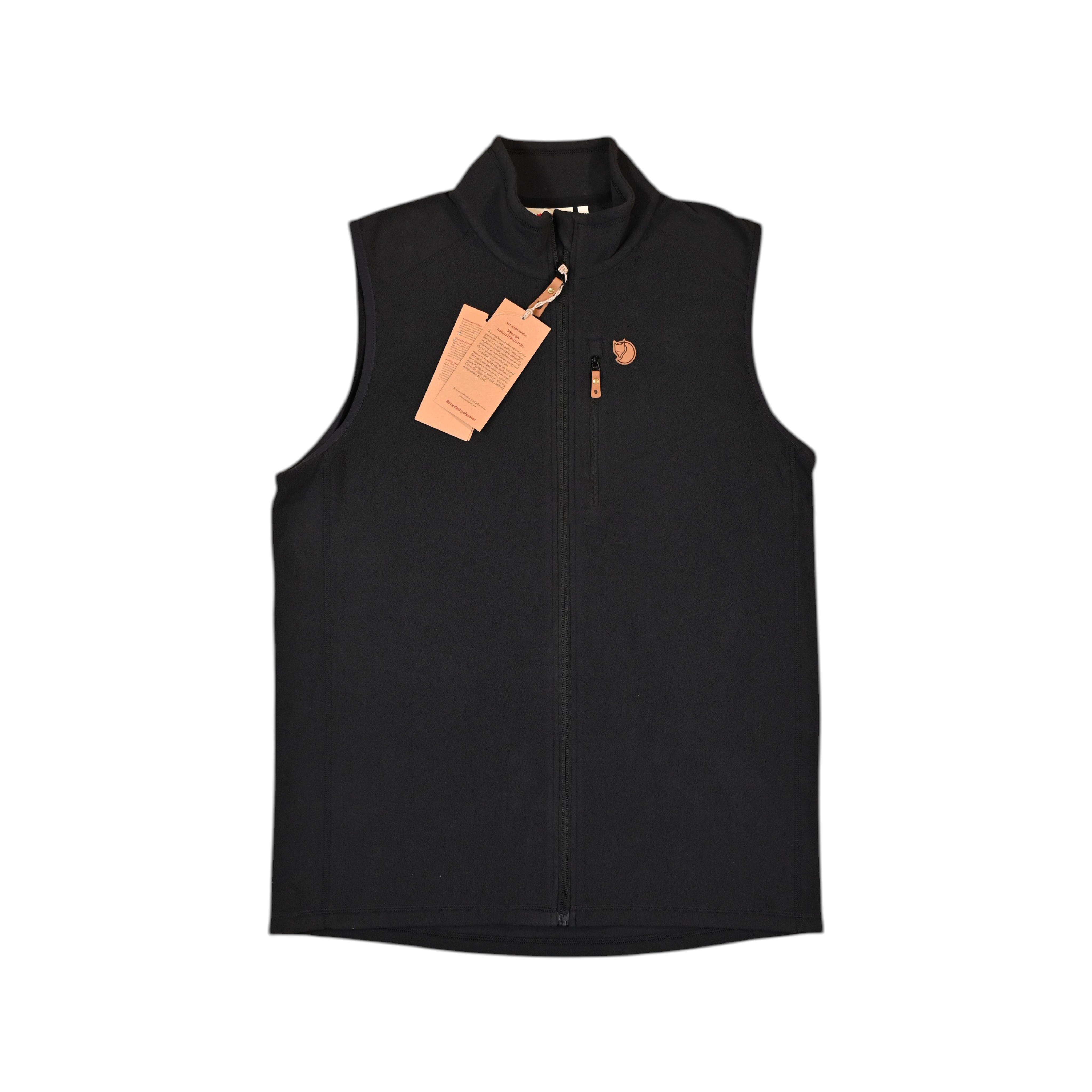 Fjallraven Men's Ovik Lite Fleece Vest | Black | Size M | FERAL