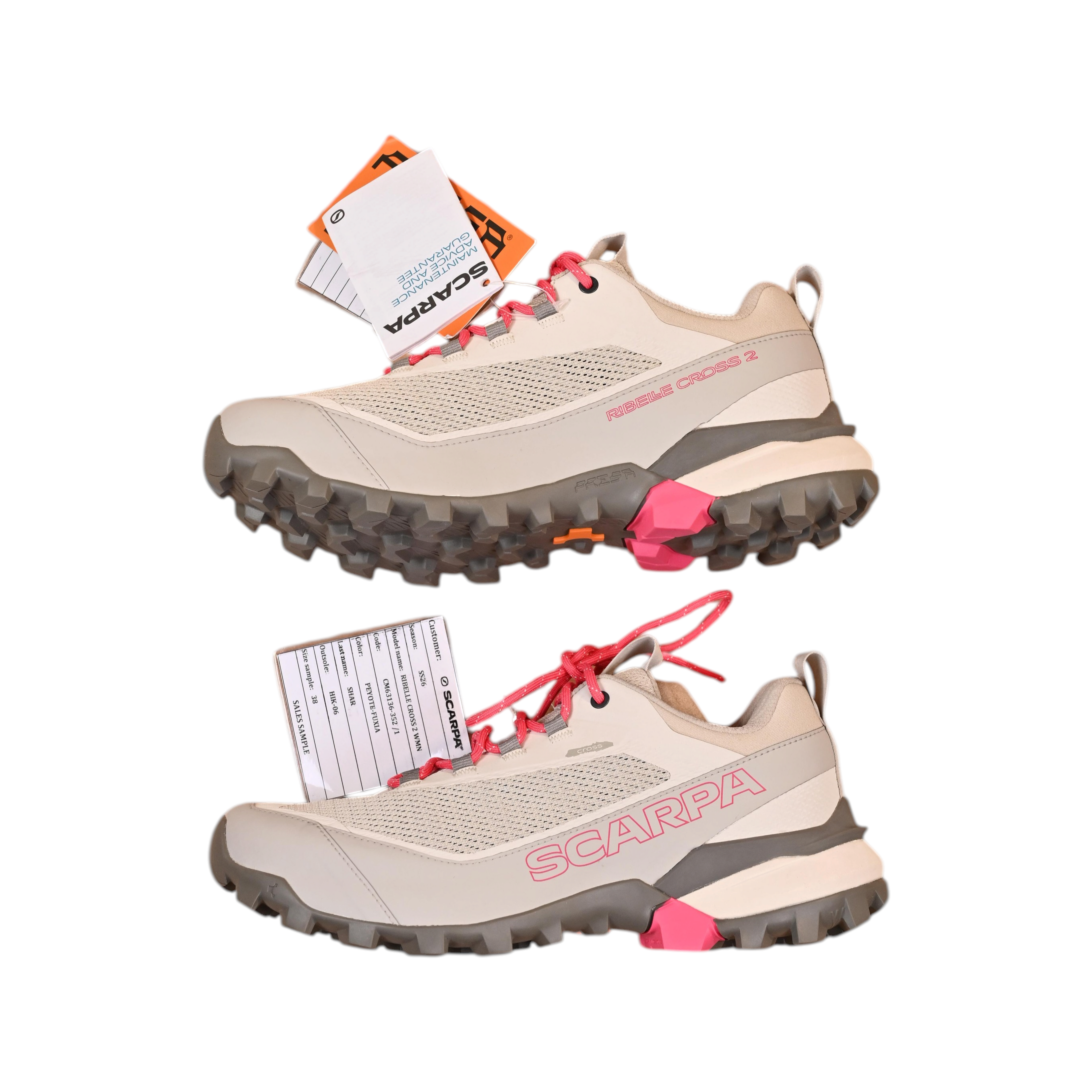 Scarpa Women's Shoes - Running Shoes Ribelle Cross 2 Tan/Pink 38 USED