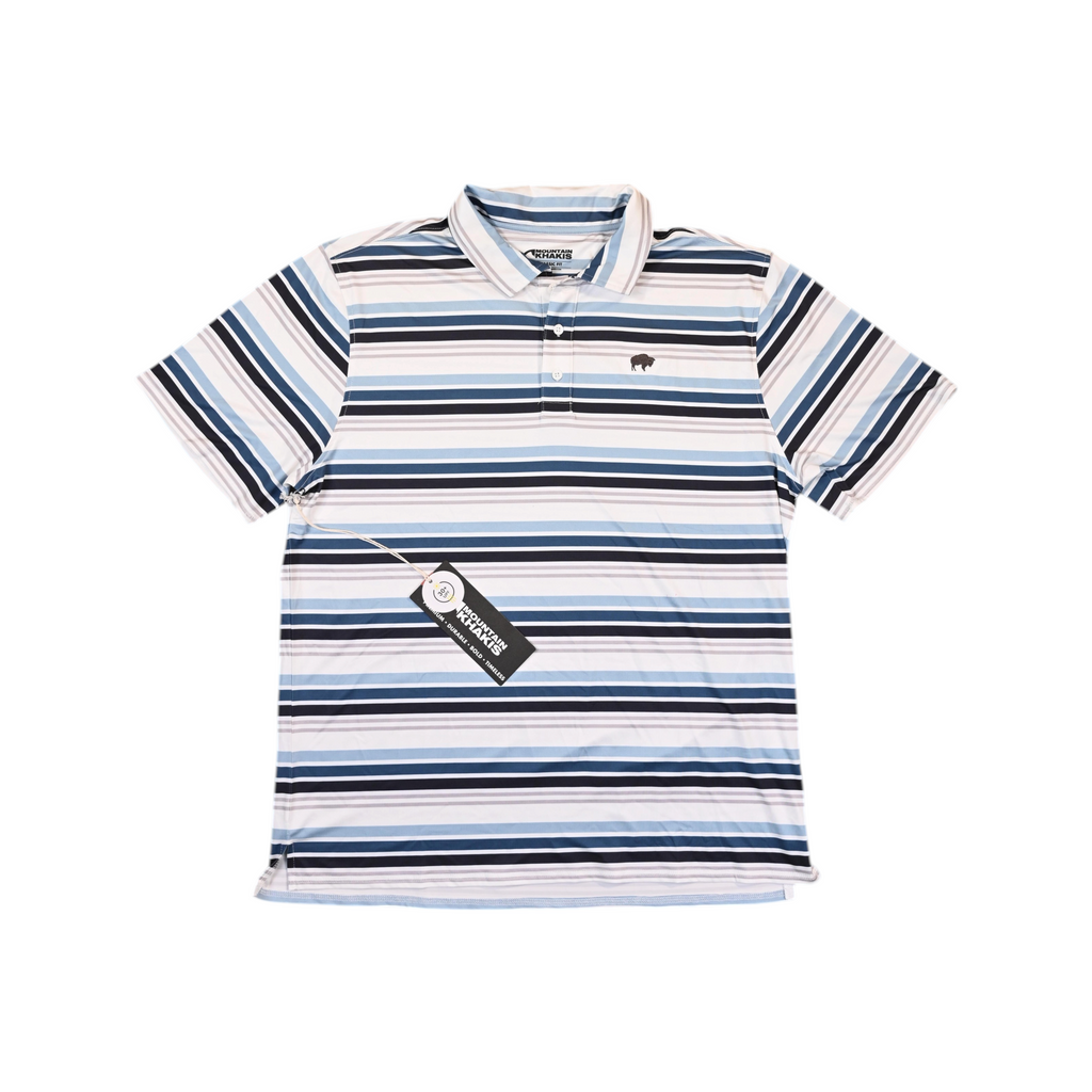 Mountain Khakis Men's Roan Stripe Performance Polo Short Sleeve Shirt