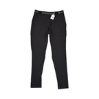 Charcoal Heather Merino jogger pants by Smartwool, front view with the elastic waistband and hangtag visible.