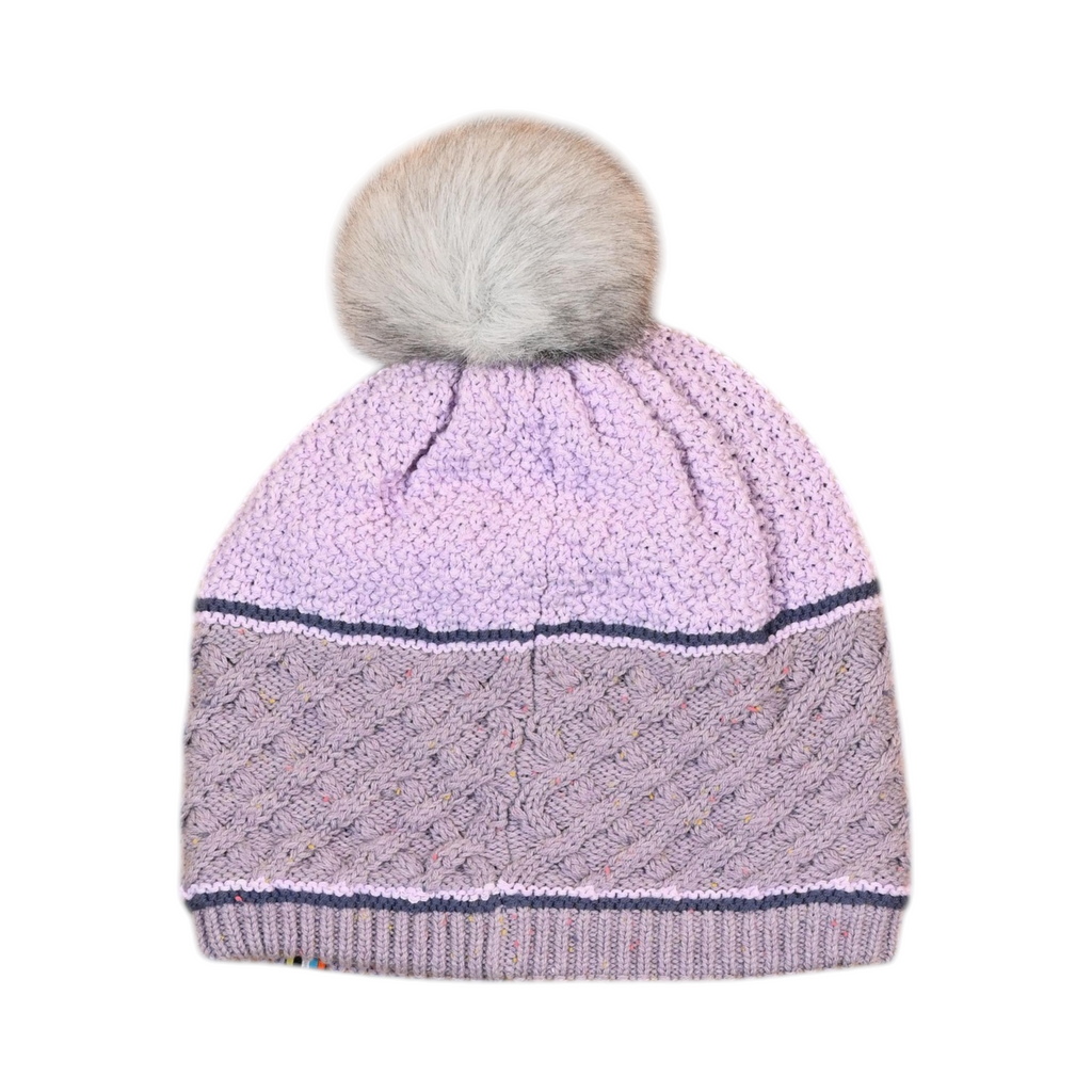 Smartwool Cable Knit Colorblock Pom Beanie