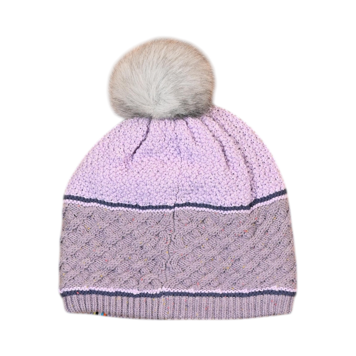 Smartwool Cable Knit Colorblock Pom Beanie