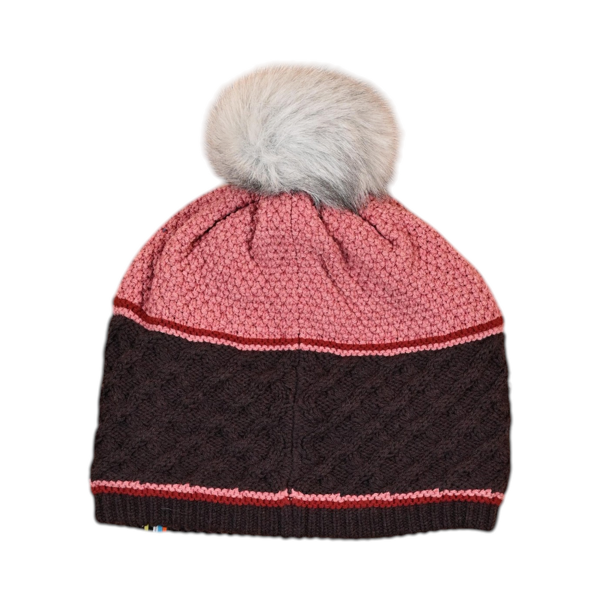 Smartwool Cable Knit Colorblock Pom Beanie