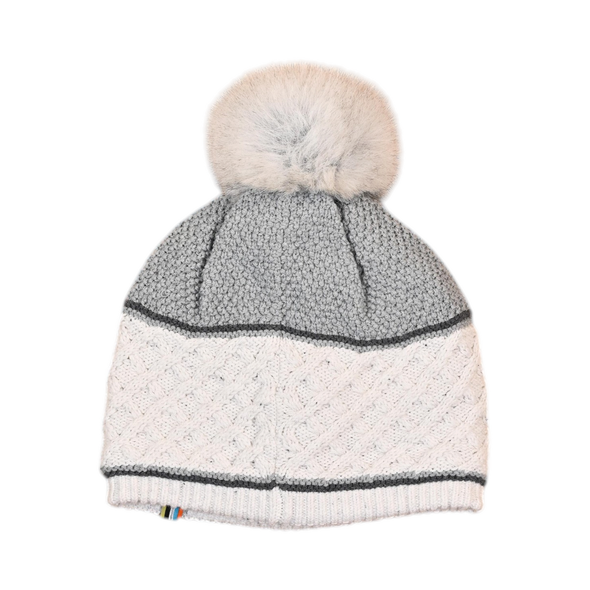 Smartwool Cable Knit Colorblock Pom Beanie
