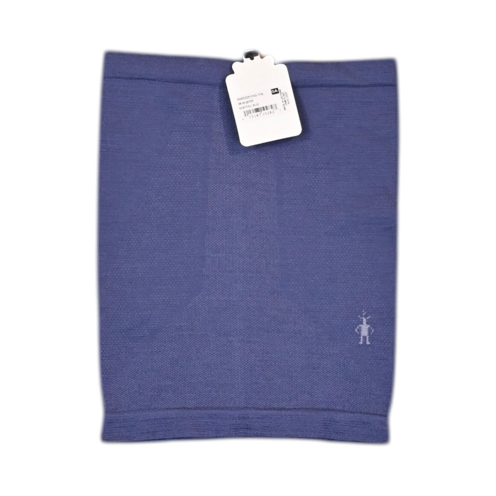Nightfall blue Smartwool Intraknit neck gaiter laid flat.