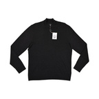 Flecked charcoal Smartwool quarter-zip sweater laid flat, showing the zip collar.