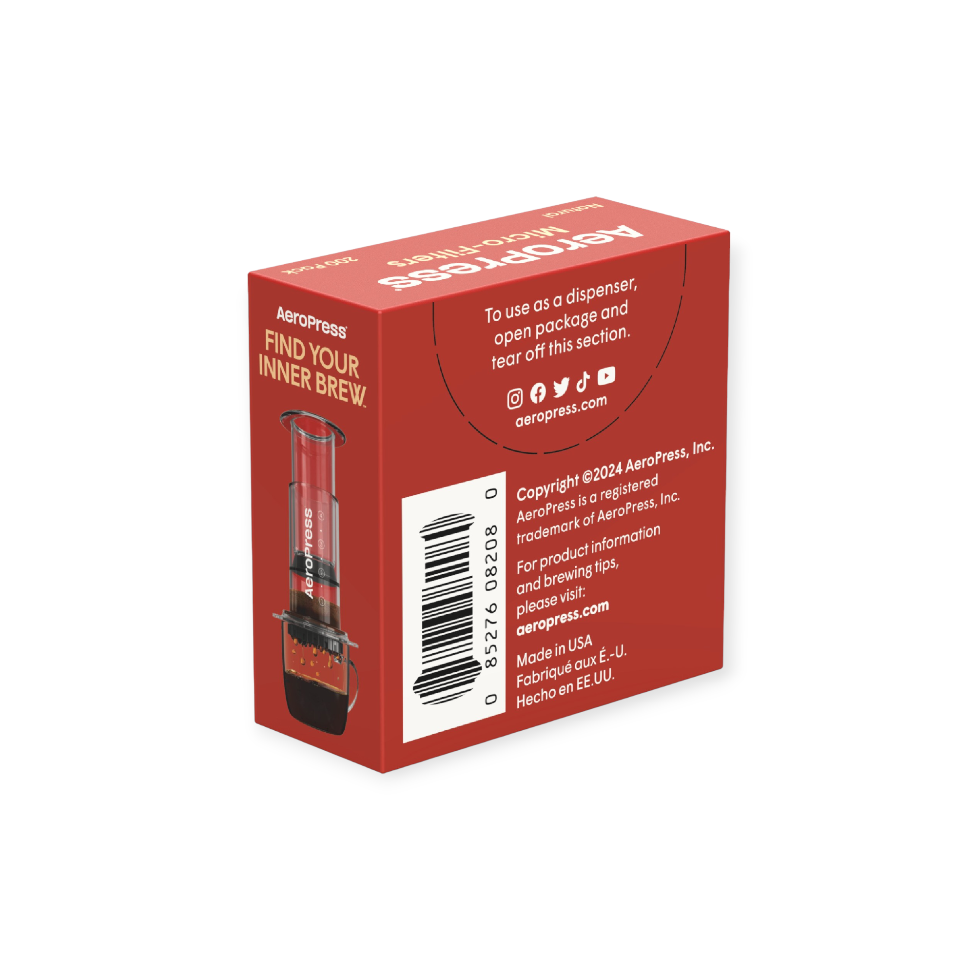 AeroPress Natural Paper Micro-Filters - 200 Pack - FERAL