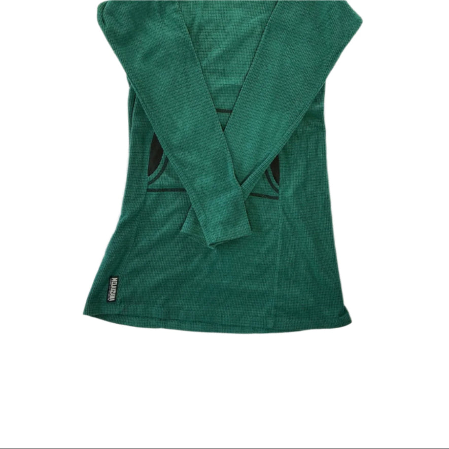 Melanzana Women's Microgrid Dress Green Small USED - FERAL