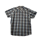 The North Face Men's Pearl Snap Short Sleeve Hiking Shirt Blue XXL USED - FERAL