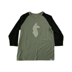 Cotopaxi Men's Llama Baseball Shirt Green Small USED - FERAL