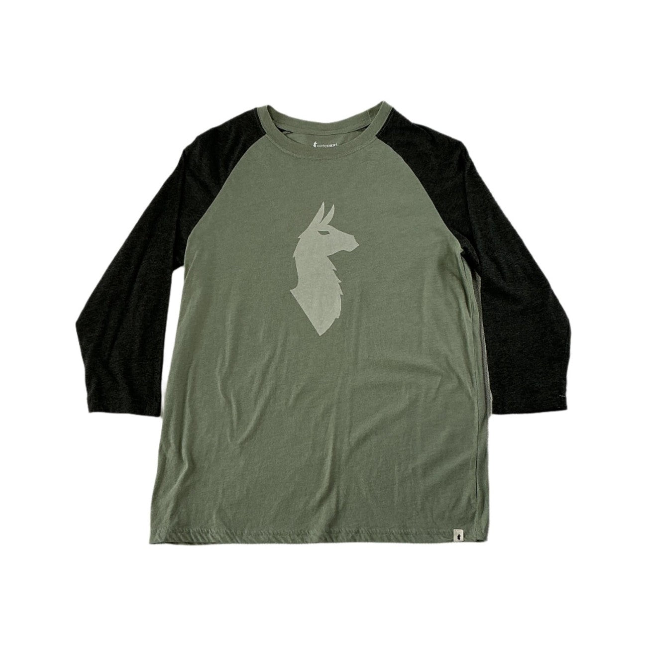 Cotopaxi Men's Llama Baseball Shirt Green Small USED - FERAL