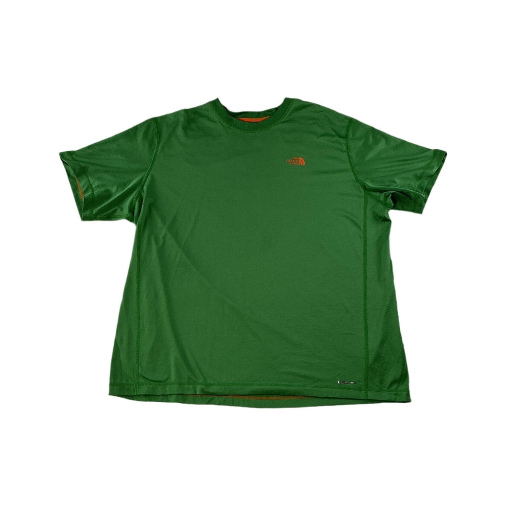 North Face Men's Flashdry Short Sleeve Active Shirt Green XL USED - FERAL