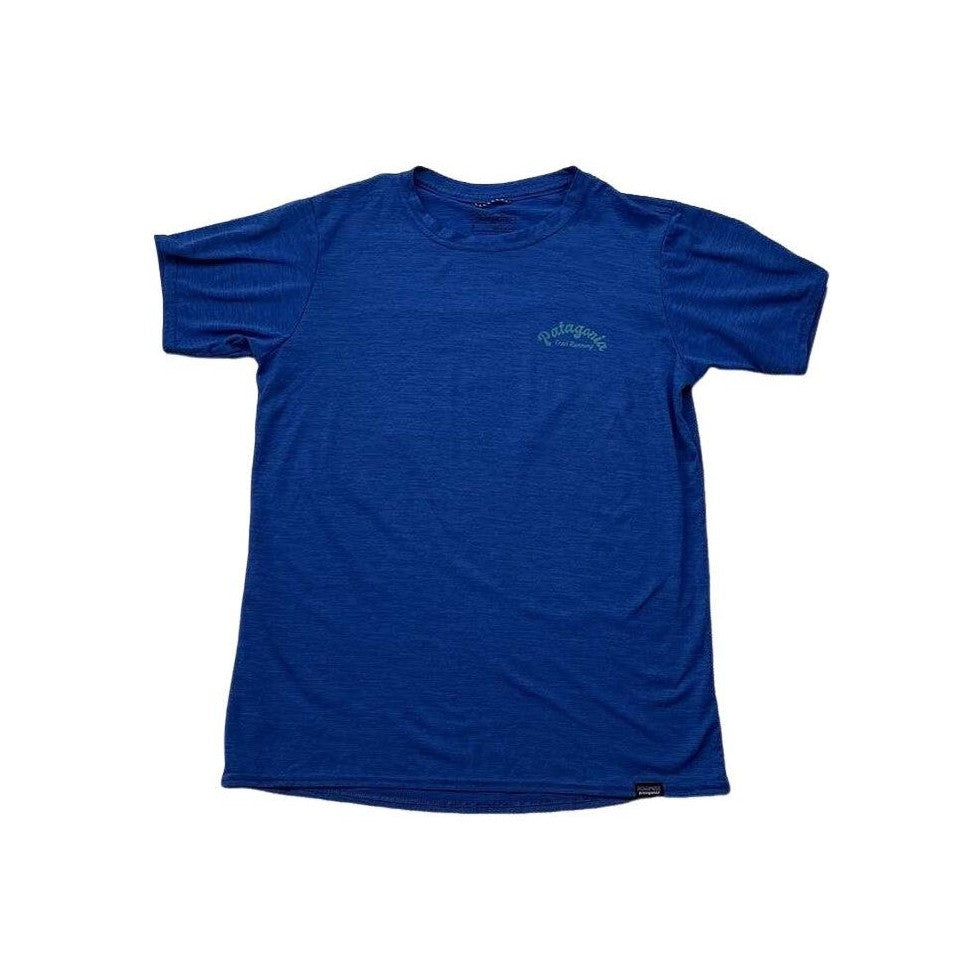 Patagonia Women's Cap Cool Daily Graphic Trail Running Shirt Blue Small USED - FERAL