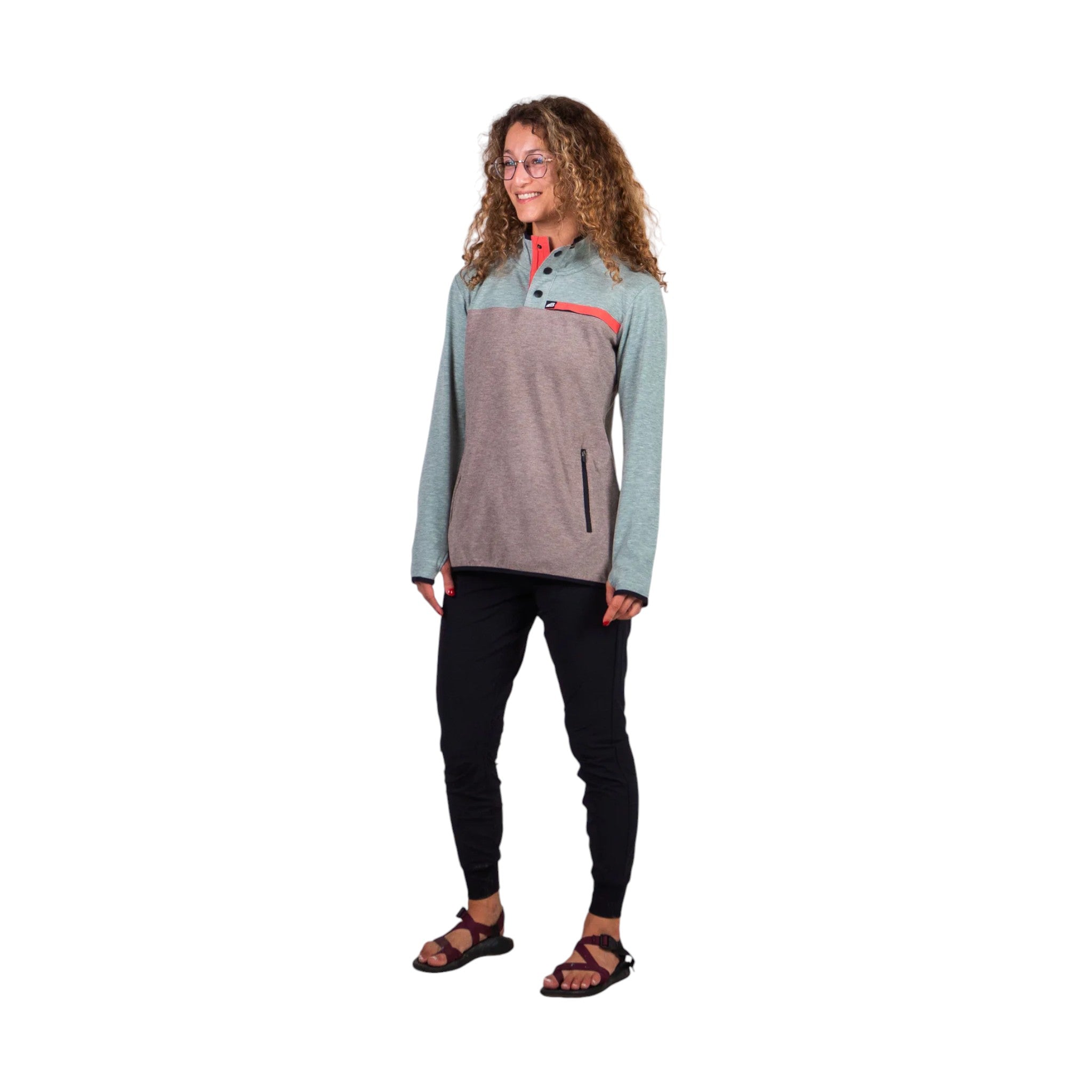 Belong Designs Women's Powell Fleece Pullover - FERAL
