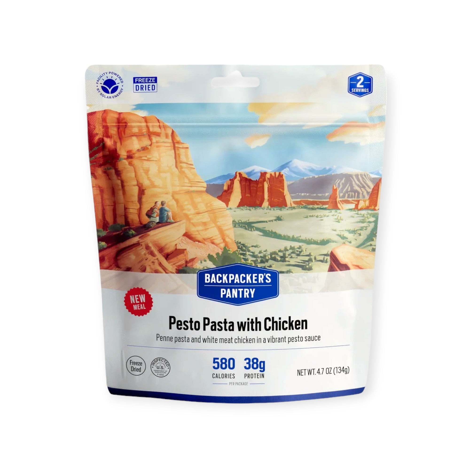 Backpacker's Pantry Pesto Pasta With Chicken Freeze-Dried Meal - FERAL