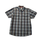 The North Face Men's Pearl Snap Short Sleeve Hiking Shirt Blue XXL USED - FERAL