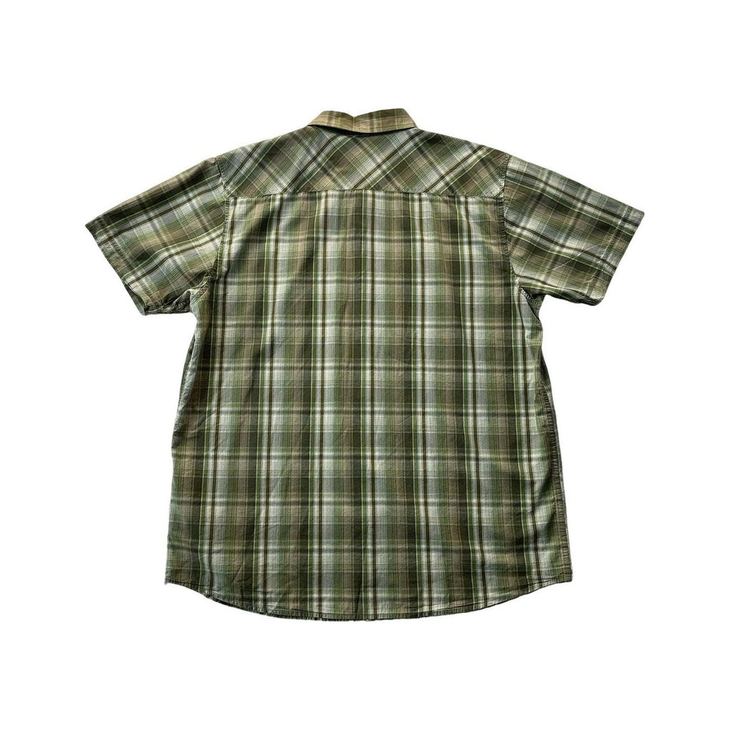 The North Face Men's Pearl Snap Hiking Shirt Green XXL USED - FERAL