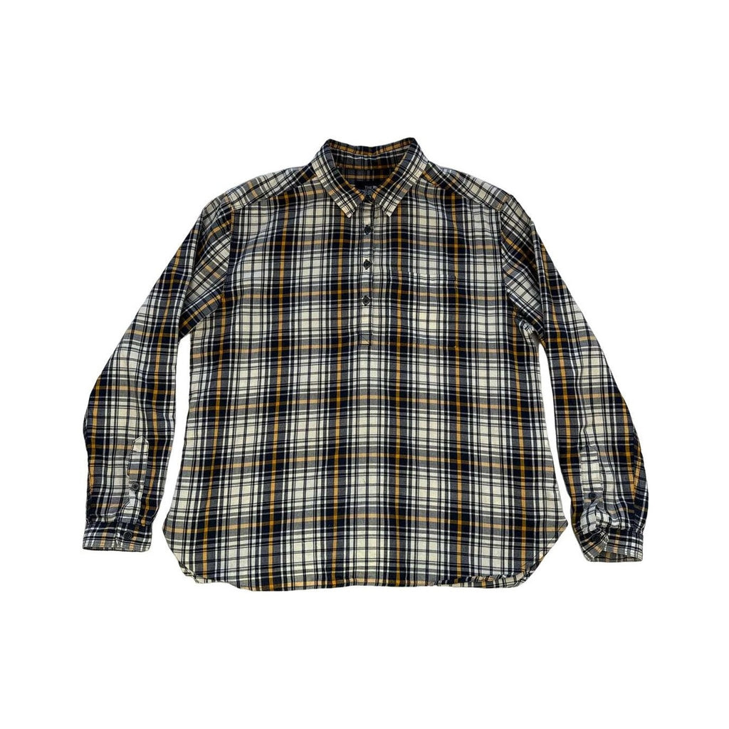 The North Face Women's Long Sleeve Button Up Shirt White/Navy Medium USED - FERAL