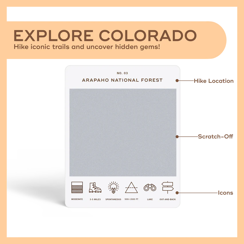 Reach International Outfitters Colorado Hiking Bucket List Guide Cards - FERAL
