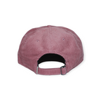 Corduroy hat by FERAL, shown from the back with a black adjustable strap and ventilation holes.
