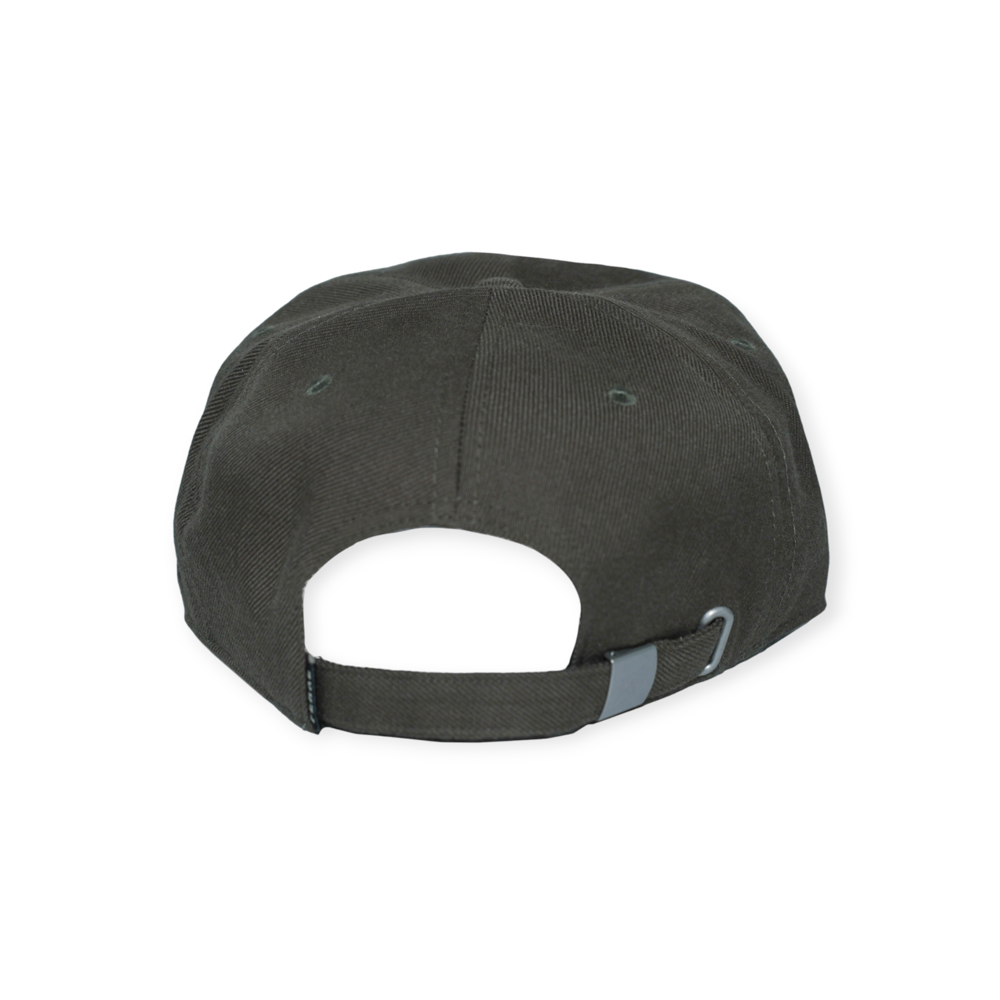 Heritage wool hat by FERAL, shown from the rear with an adjustable strap and buckle.