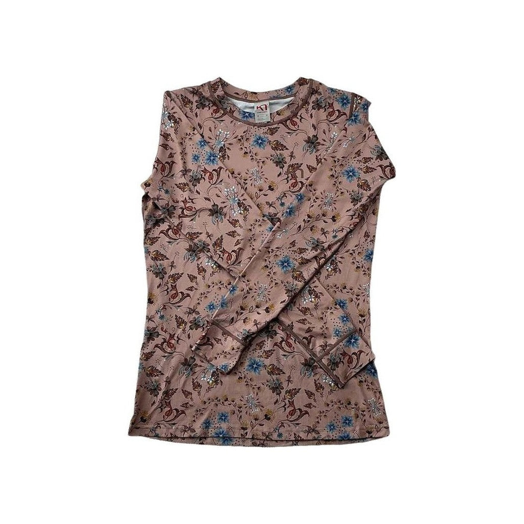 Kari Traa Women's Fryd Base Layer Top Floral Pink Medium USED - FERAL