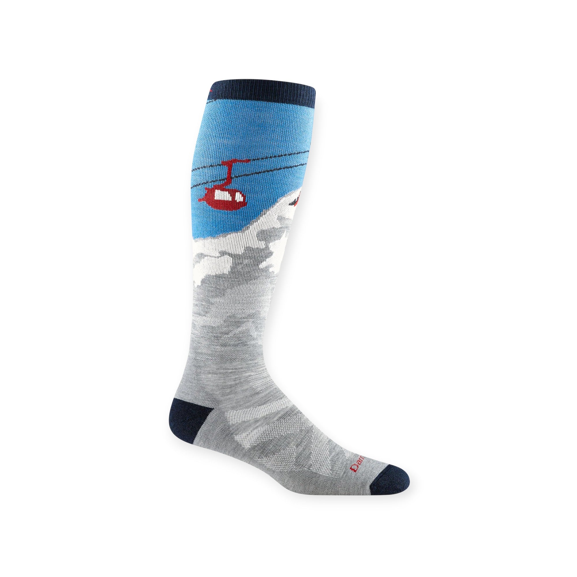 Darn Tough Men's Heady Yeti Over-the-Calf Midweight Ski Socks - FERAL