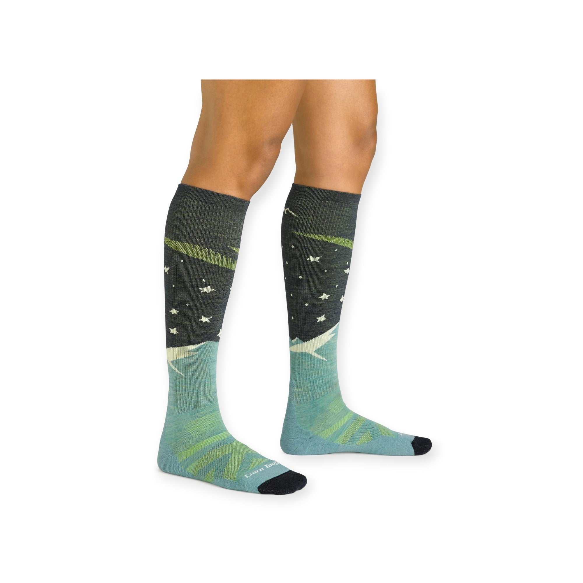 Darn Tough Women's Aurora Over-the-Calf Lightweight Ski Socks - FERAL