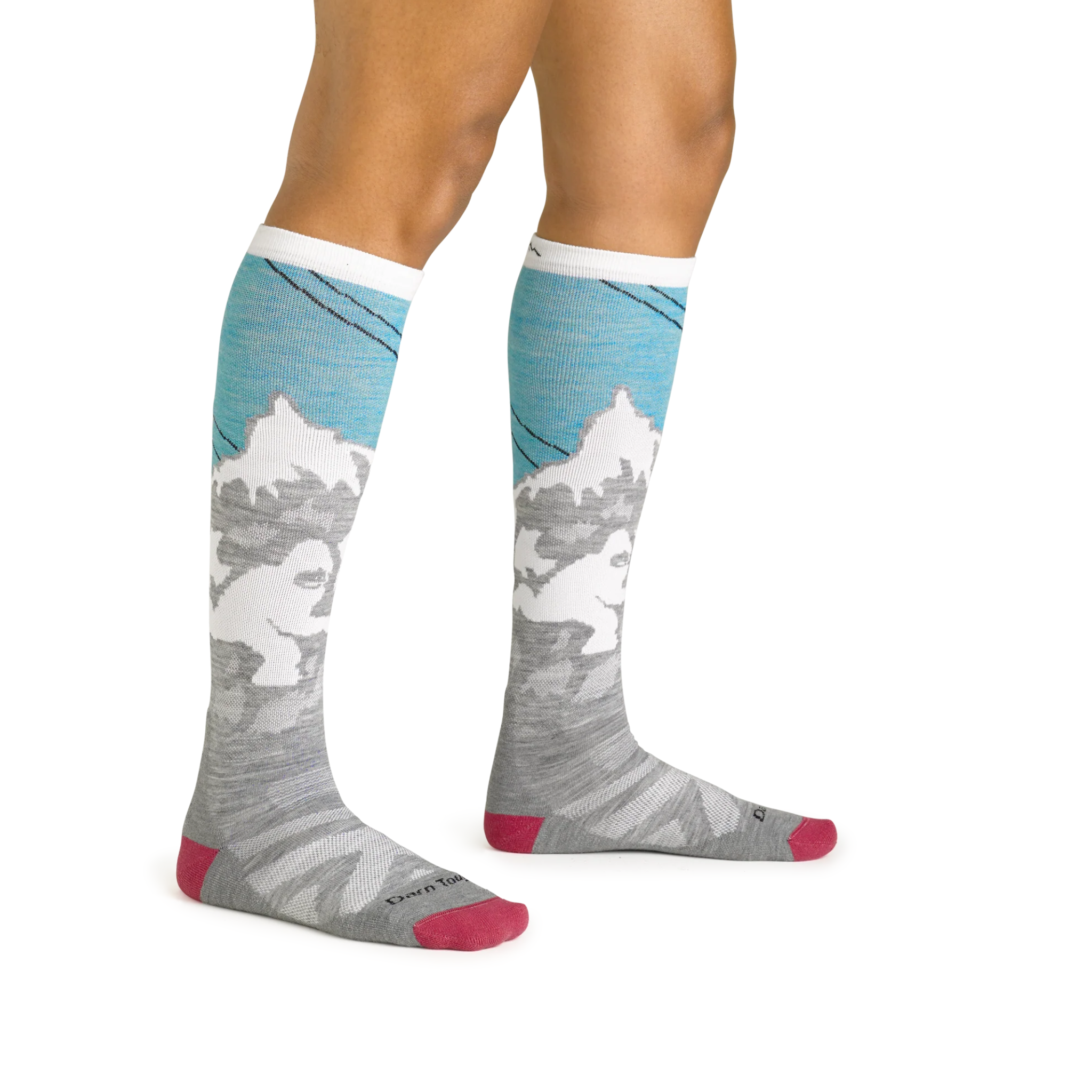 Darn Tough Women's Yeti Over-the-Calf Midweight with Cushion Ski Socks - FERAL