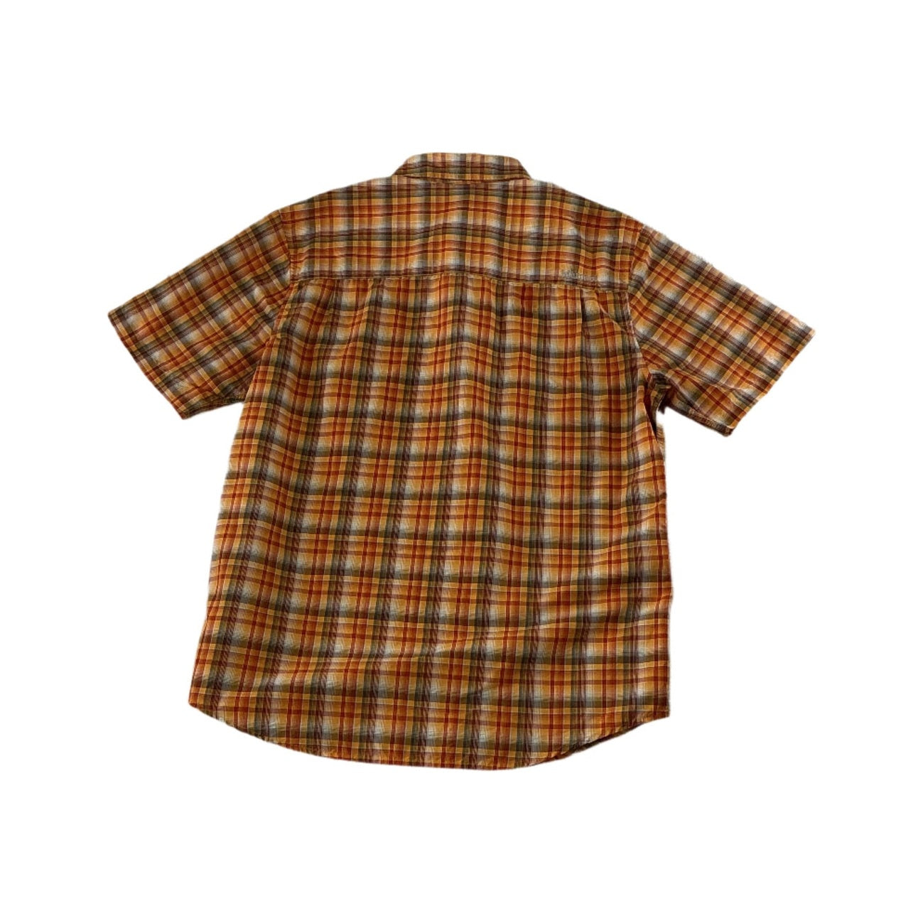 Marmot Men's Short Sleeve Button Down Shirt Orange Medium USED - FERAL