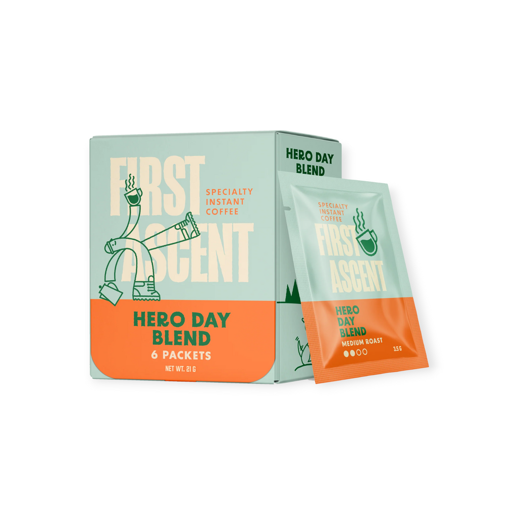 First Ascent Hero Day Medium Roast Instant Coffee 6-Packets