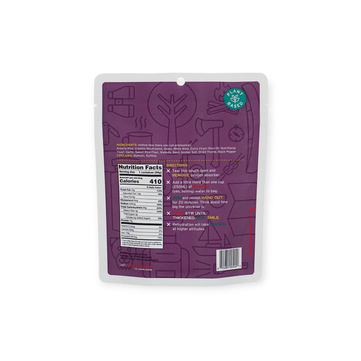 Good To-Go Mushroom Risotto Dehydrated Backpacking Meal - FERAL