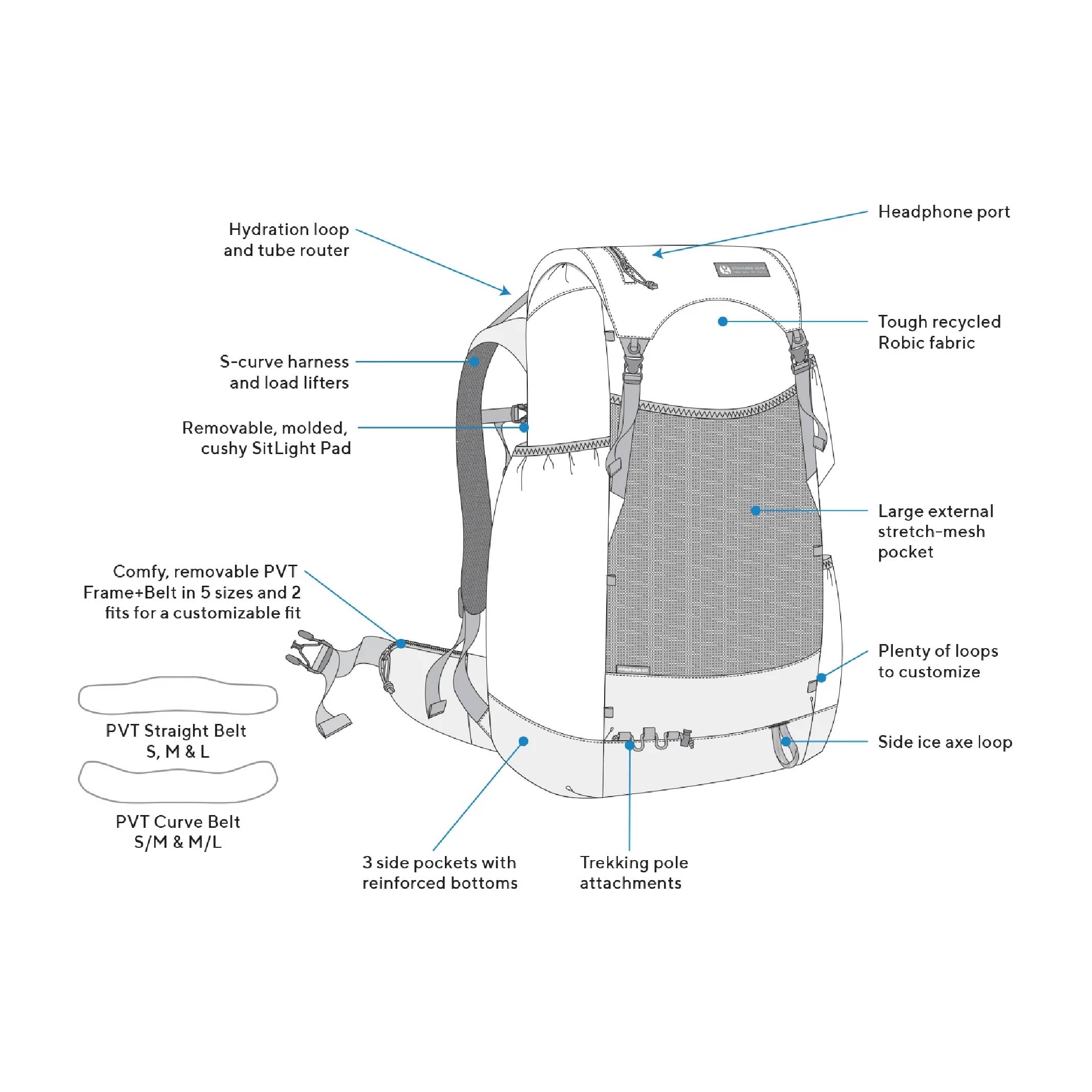 Gossamer Gear Mariposa 60 Backpack - FERAL