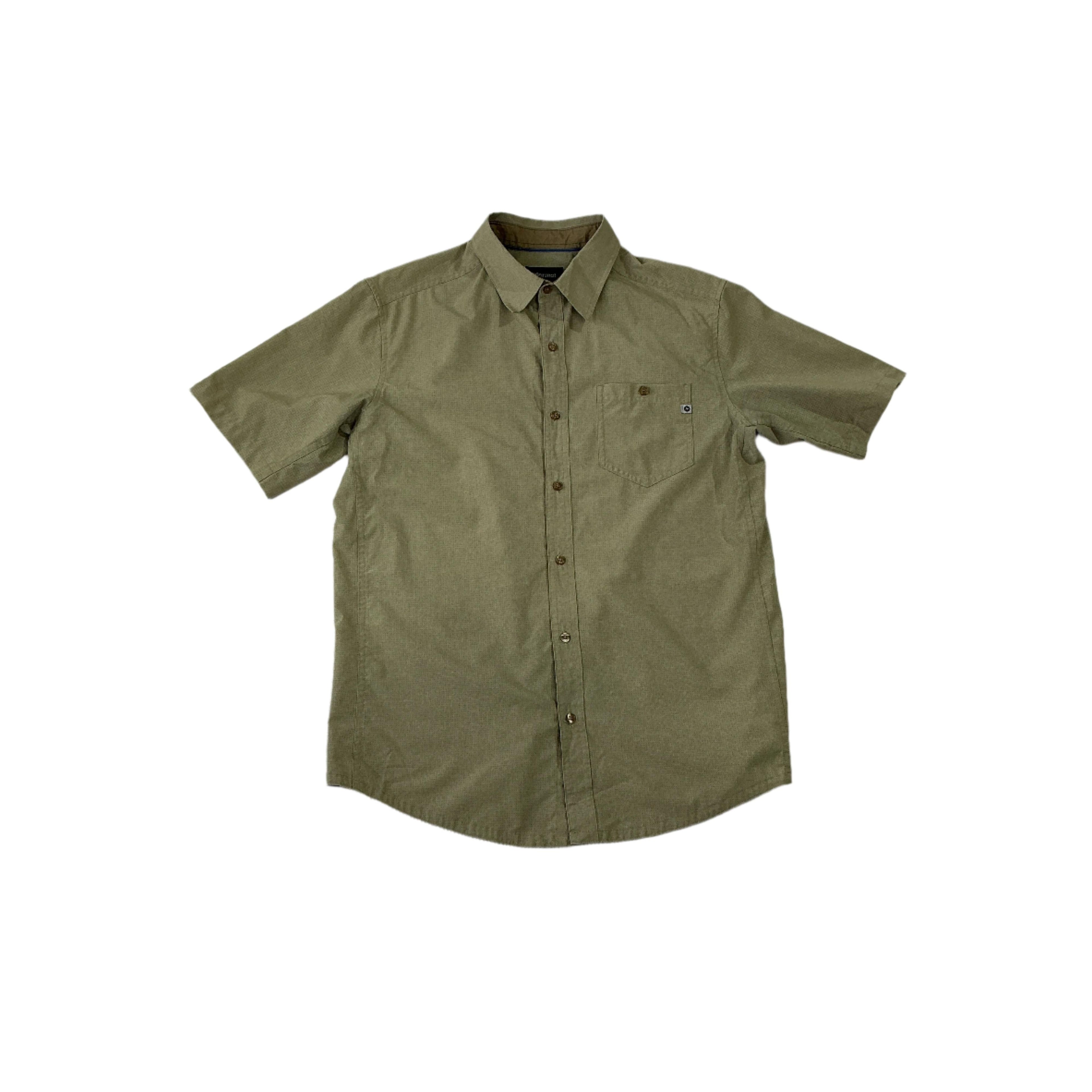 Marmot Men's Active Button Up Shirt Beige Medium USED