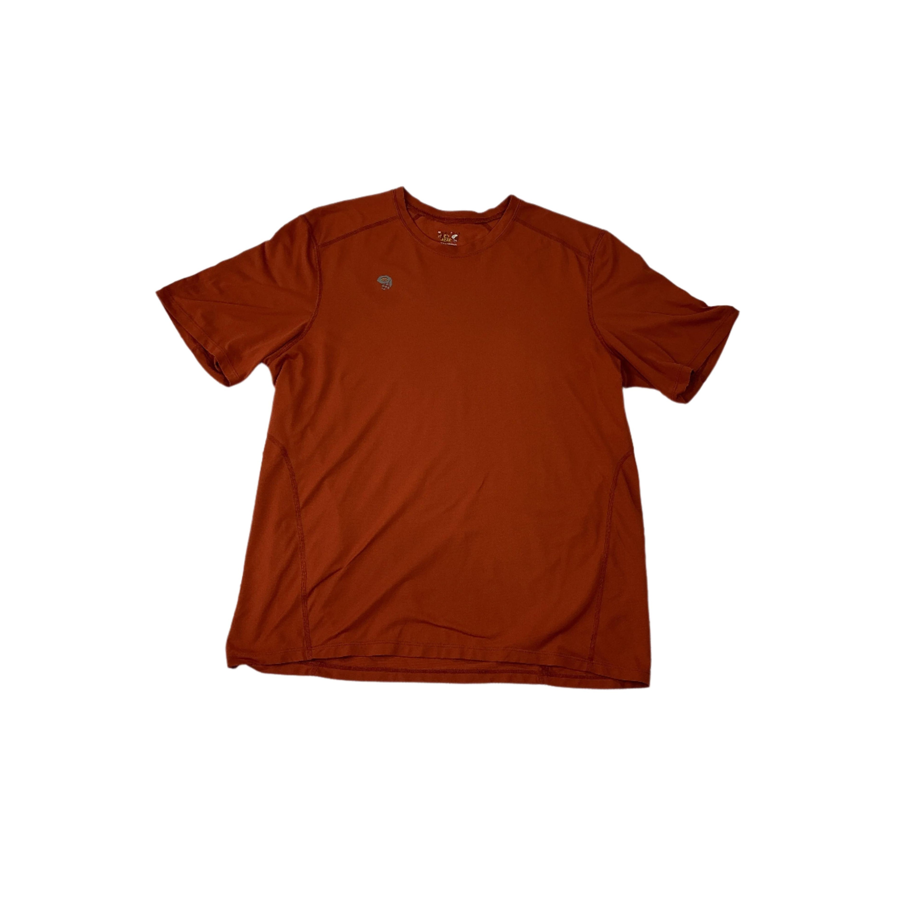 Mountain Hardwear Men's Active Short Sleeve Shirt Orange XL USED