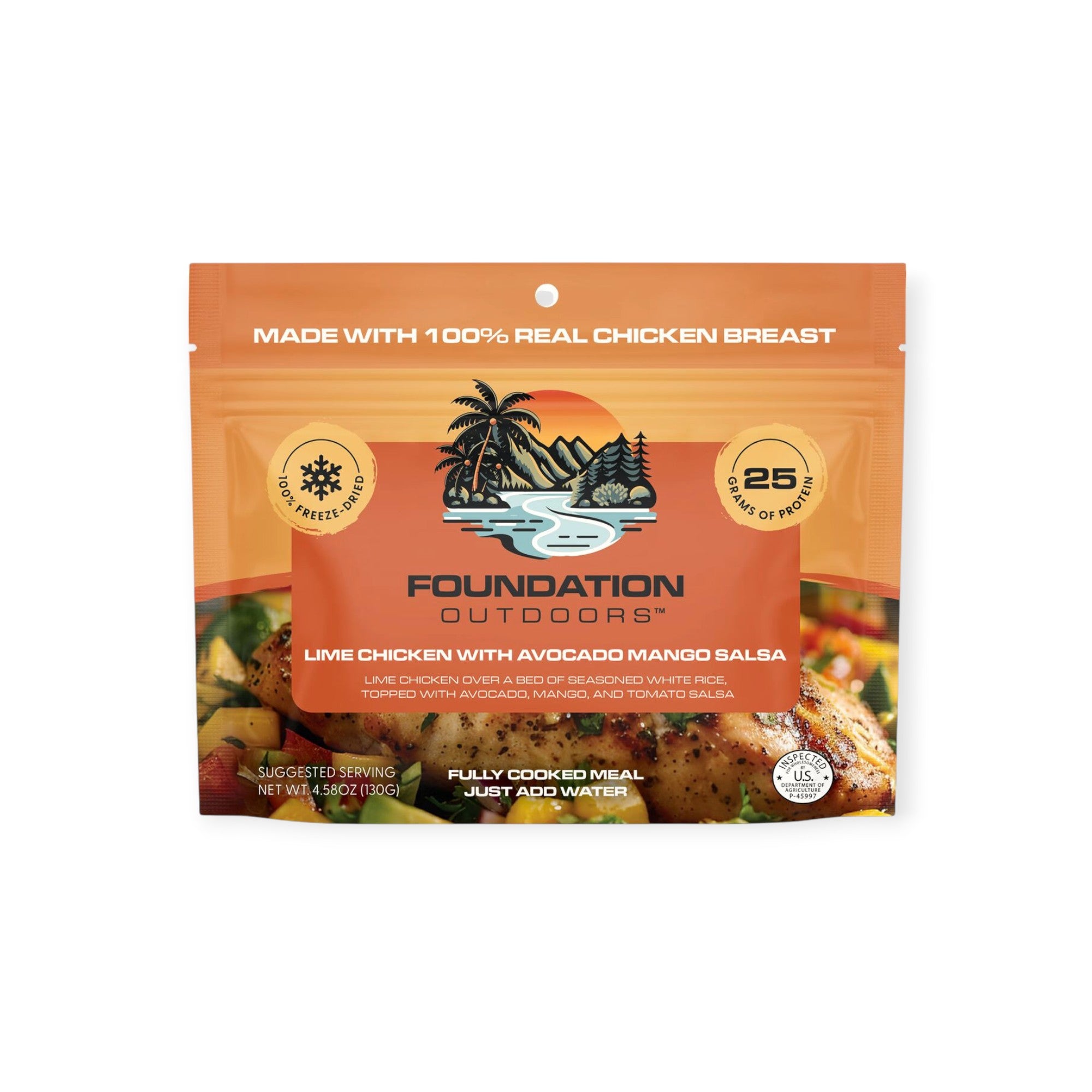 FOUNDATION Outdoors Lime Chicken with Avocado, Mango Salsa Meal - FERAL
