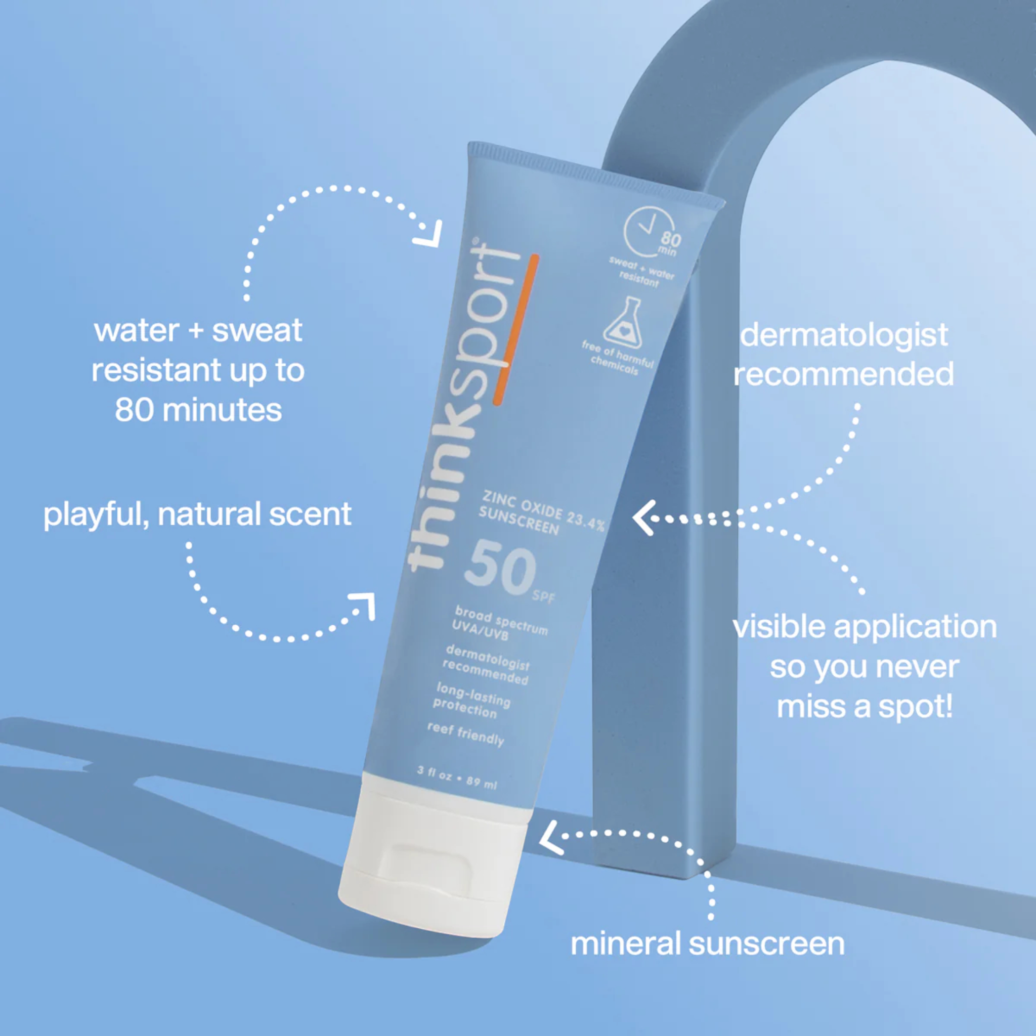 Thinksport SPF 50 Sunscreen 3 oz.