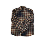 Patagonia Men's Organic Cotton Flannel Shirt Blue/Orange Medium USED