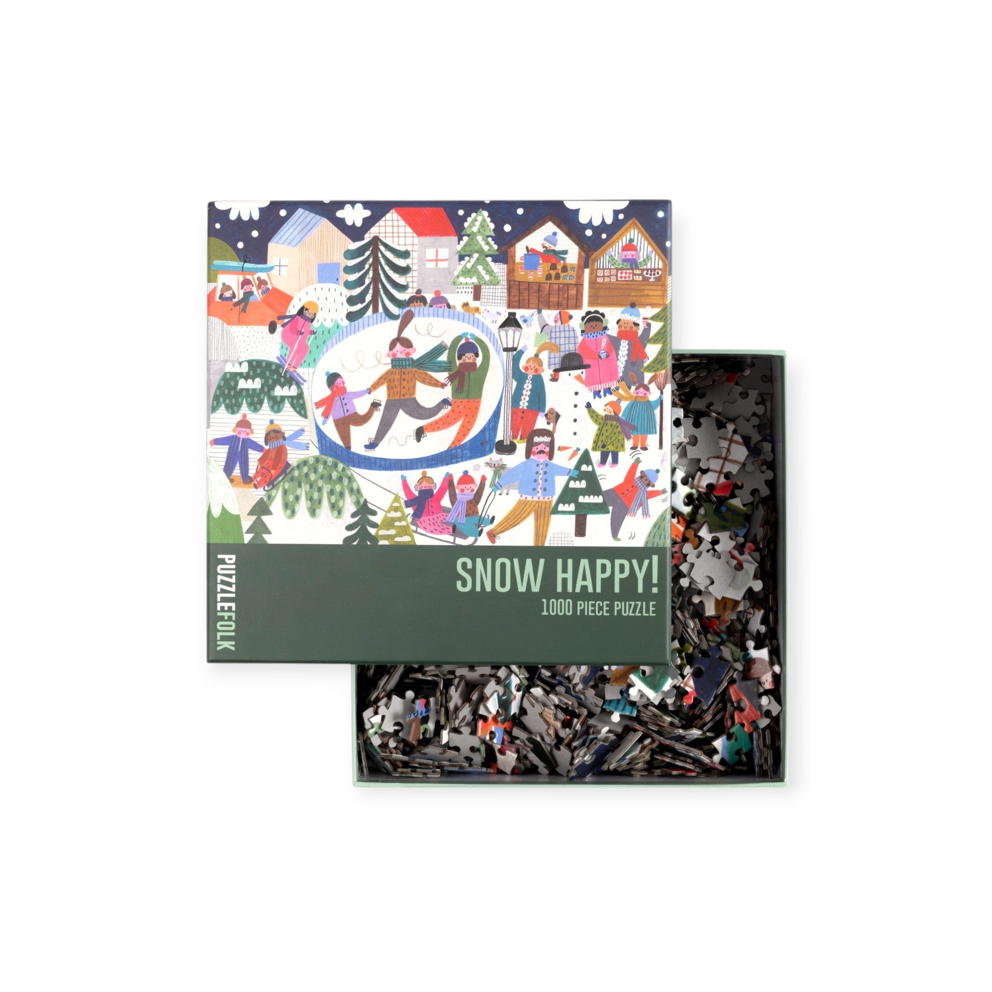 Puzzlefolk Snow Happy 1000 Piece Puzzle - FERAL