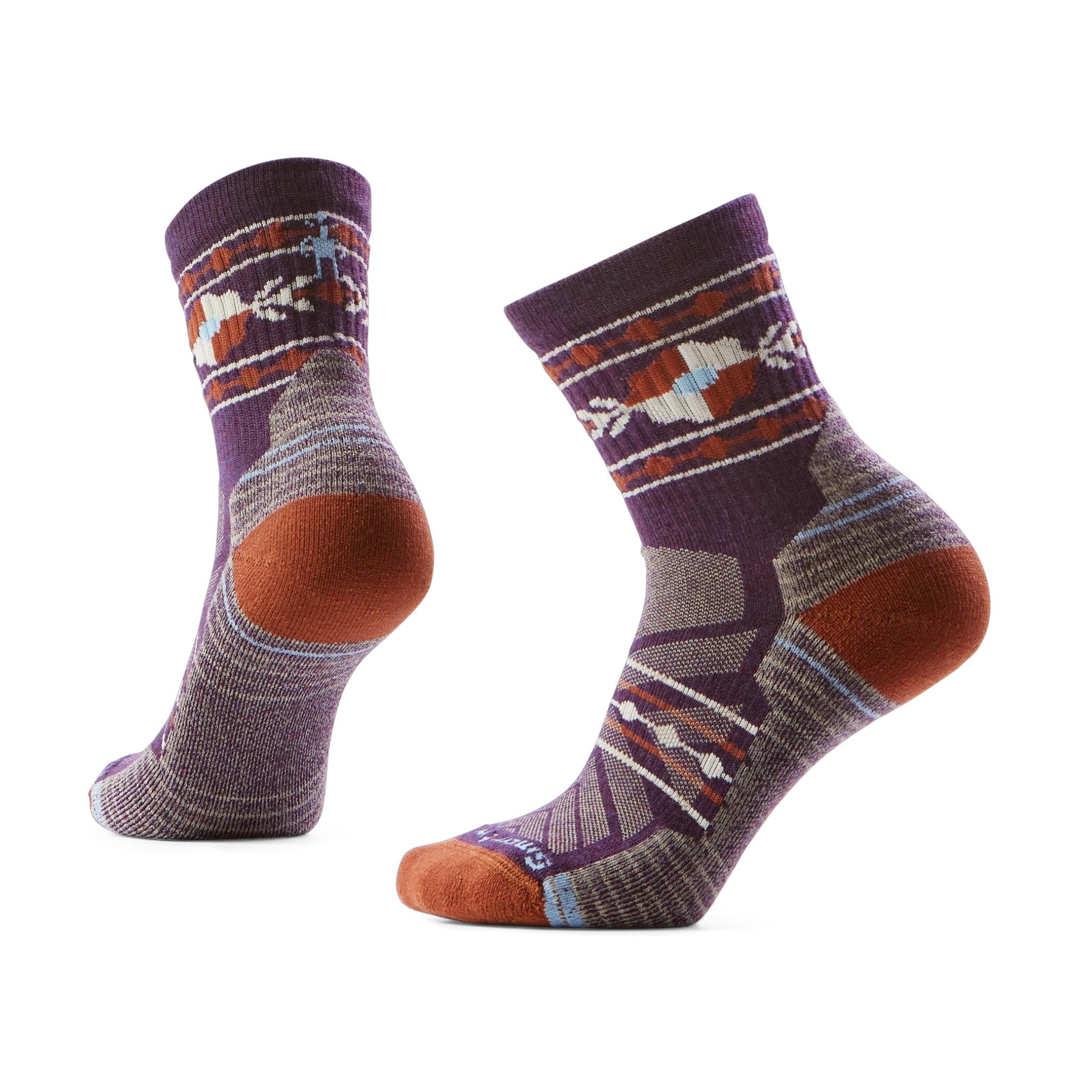 Smartwool Women's Hike Light Cushion Retro Floral Mid Crew Socks - FERAL