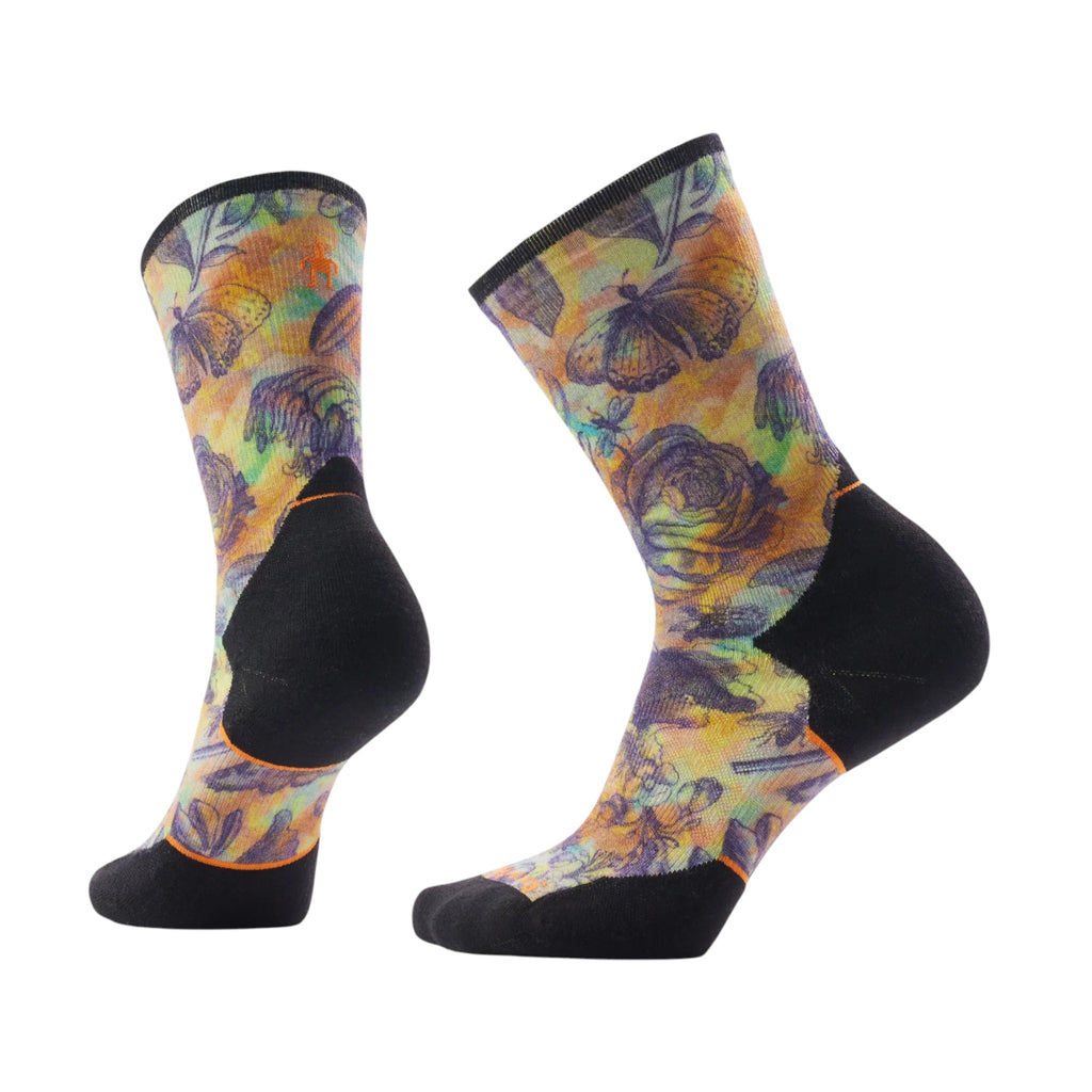 Smartwool Women's Trail Run Targeted Cushion Floral Party Print Crew Socks - FERAL
