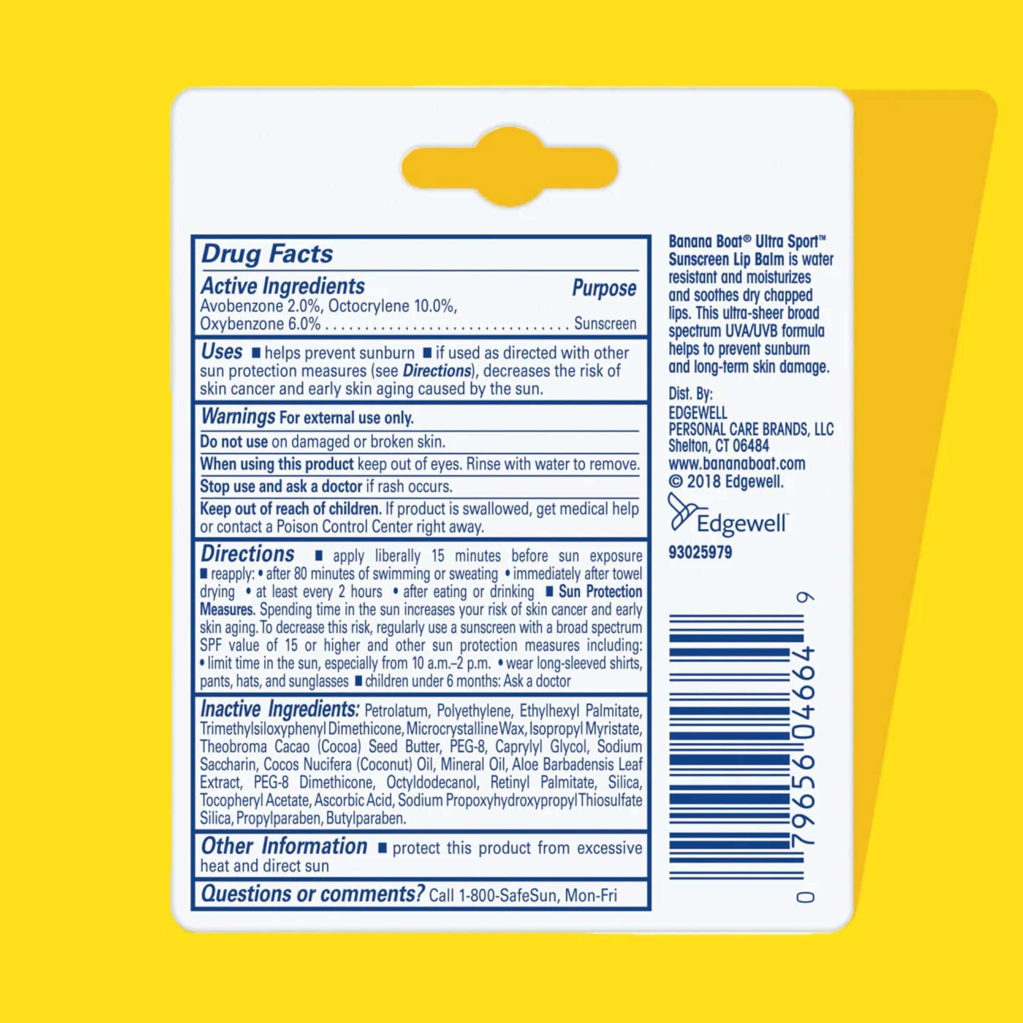 Banana Boat Sport SPF 50 Lip Balm - FERAL