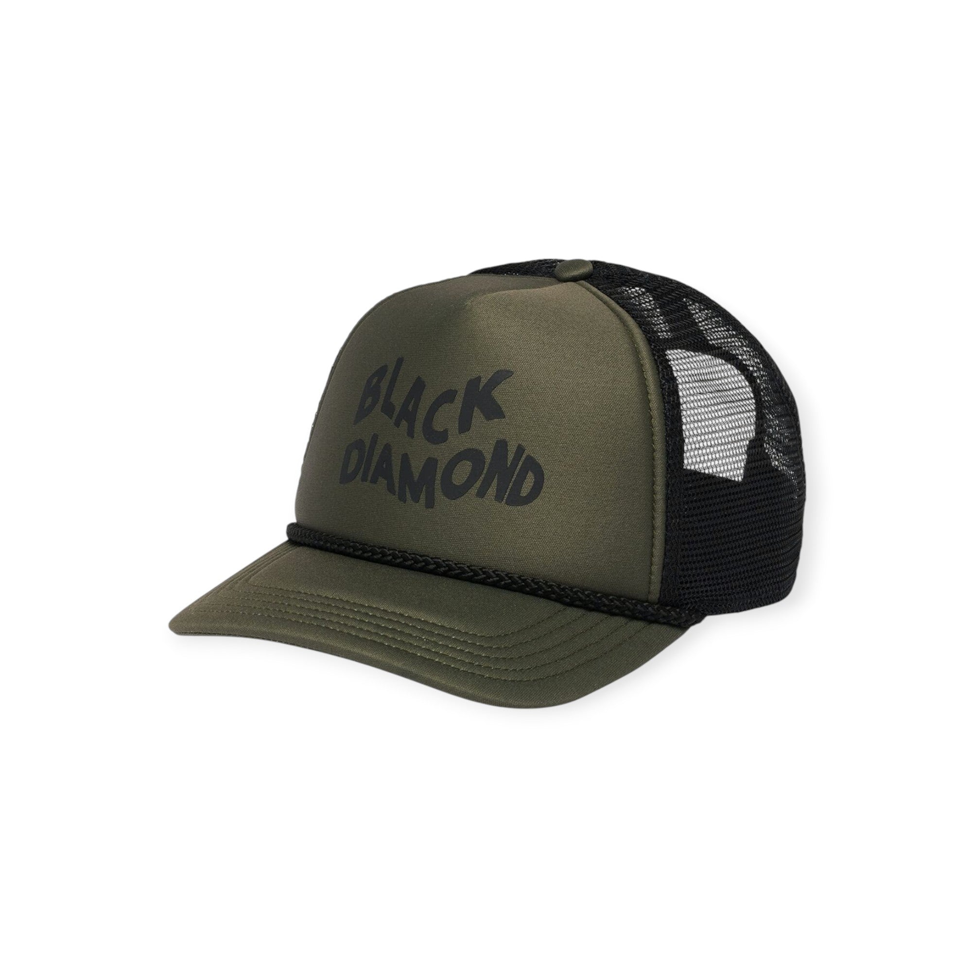 Black Diamond Flat Bill Trucker Hat - FERAL