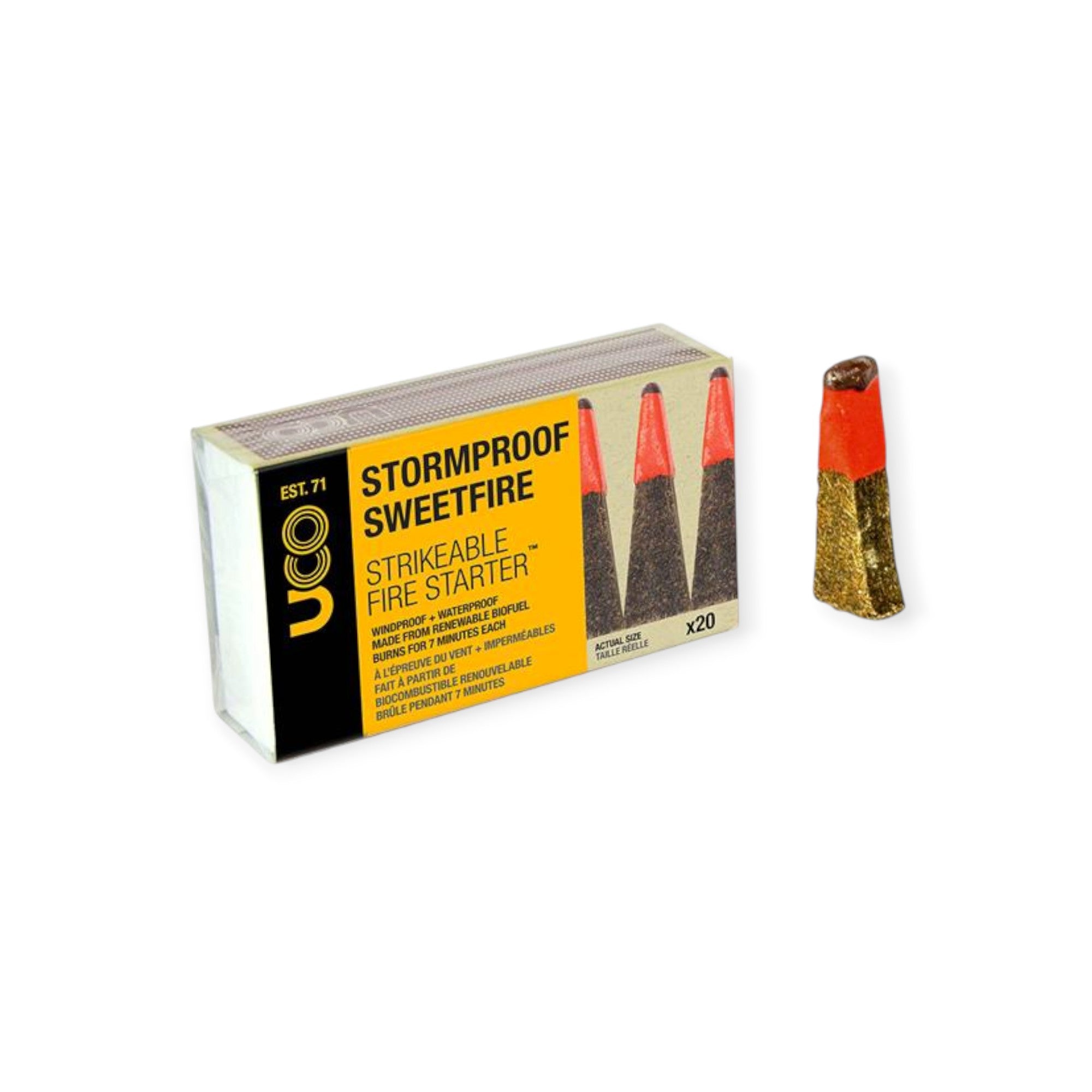 UCO Stormproof Sweetfire Strikeable Fire Starter - 20 Pack - FERAL