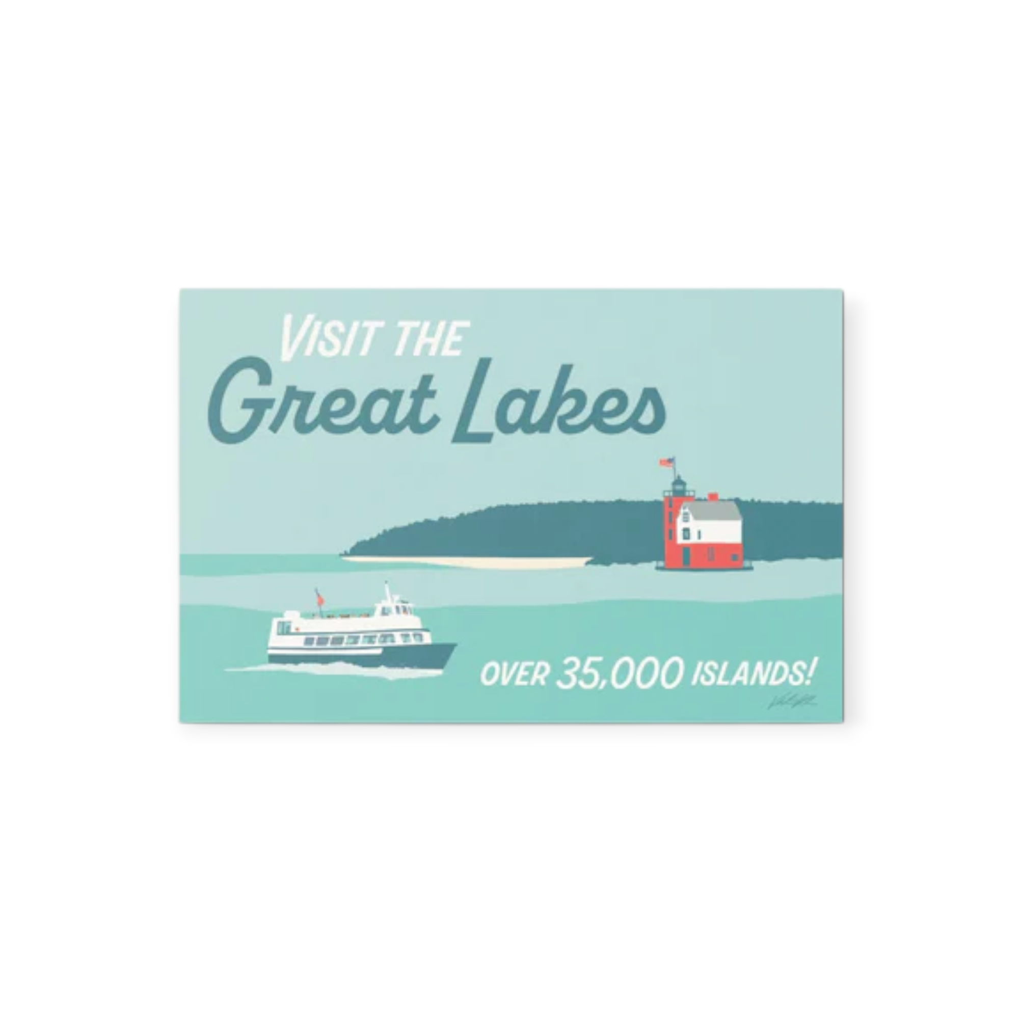 Byway Press Visit the Great Lakes Travel Postcard - FERAL