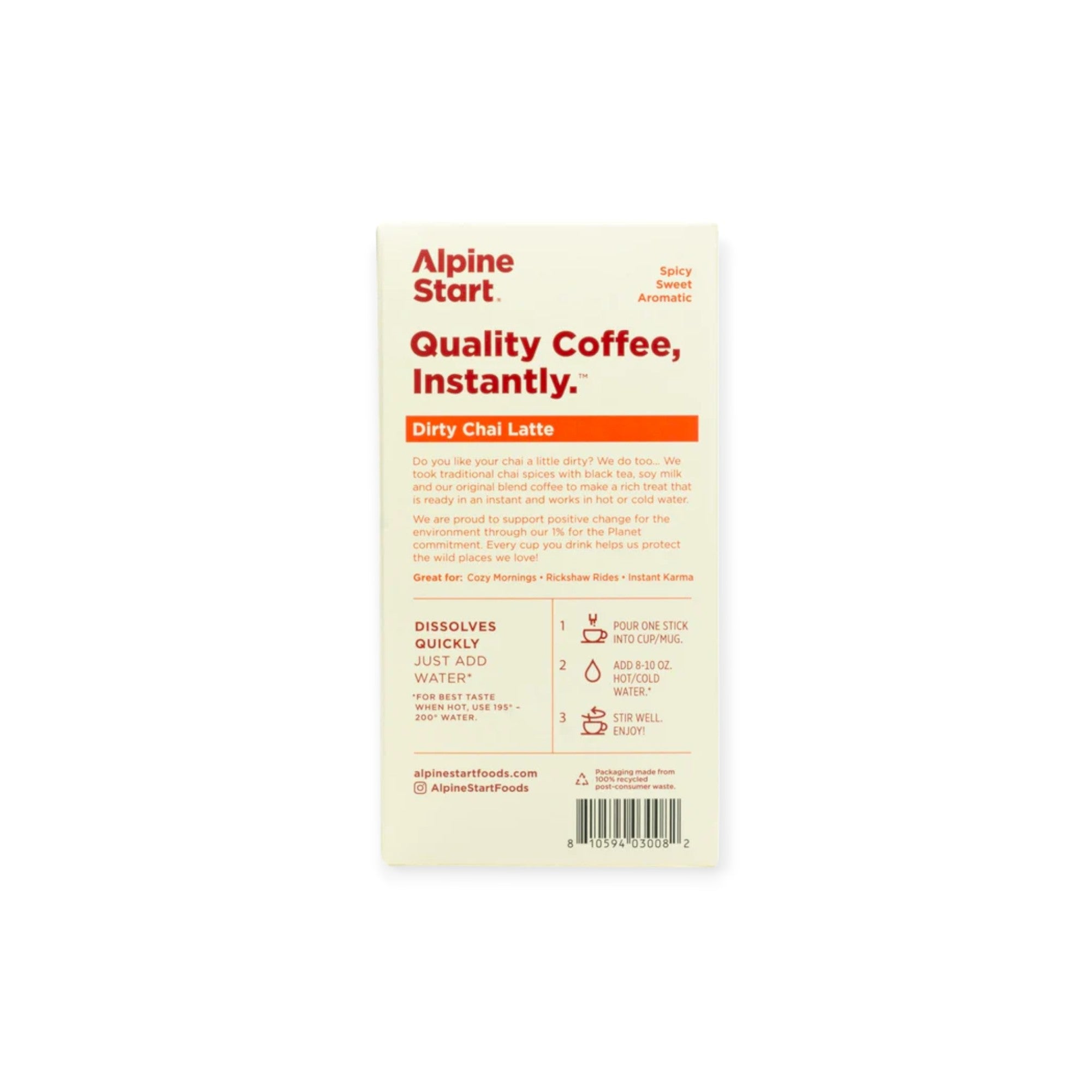 Alpine Start Dirty Chai Latte - 5 Pack
