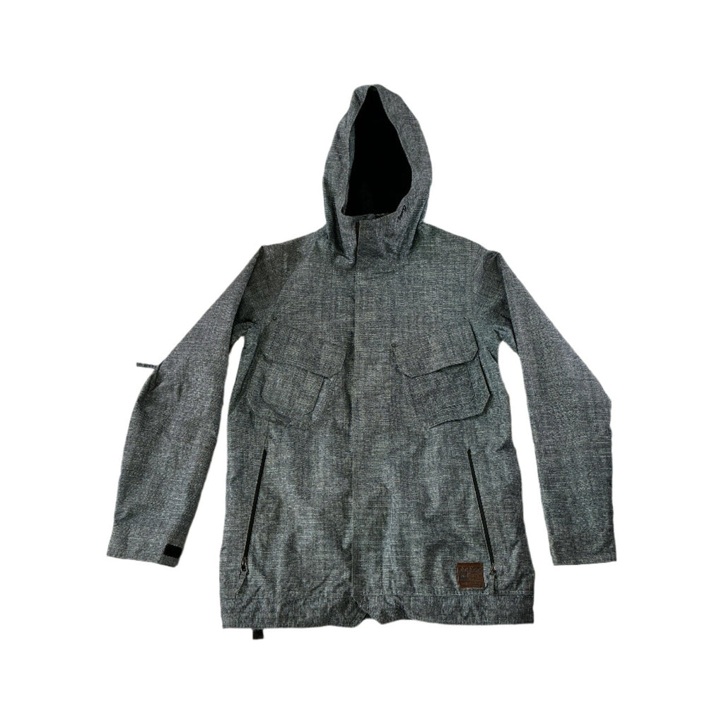 Analog Men's AG Academy Ski Jacket Grey Small USED - FERAL
