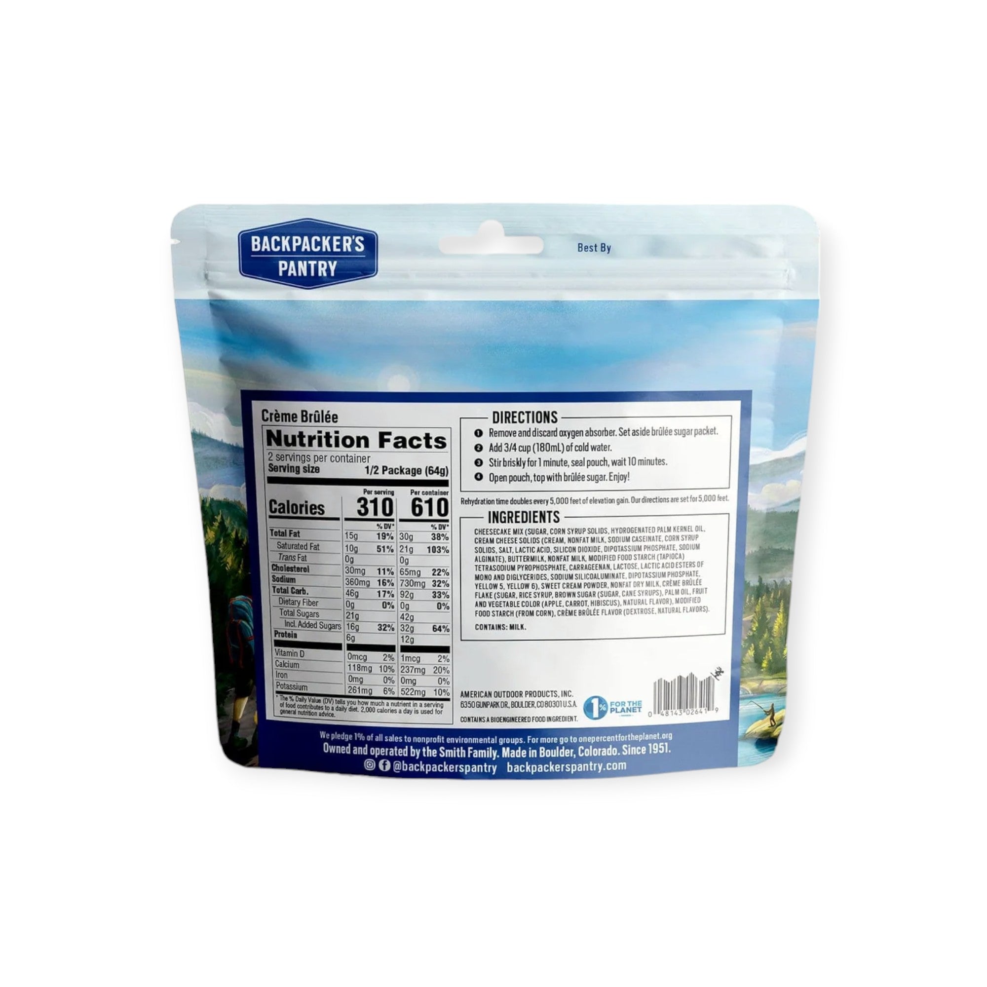 Backpacker's Pantry Creme Brulee