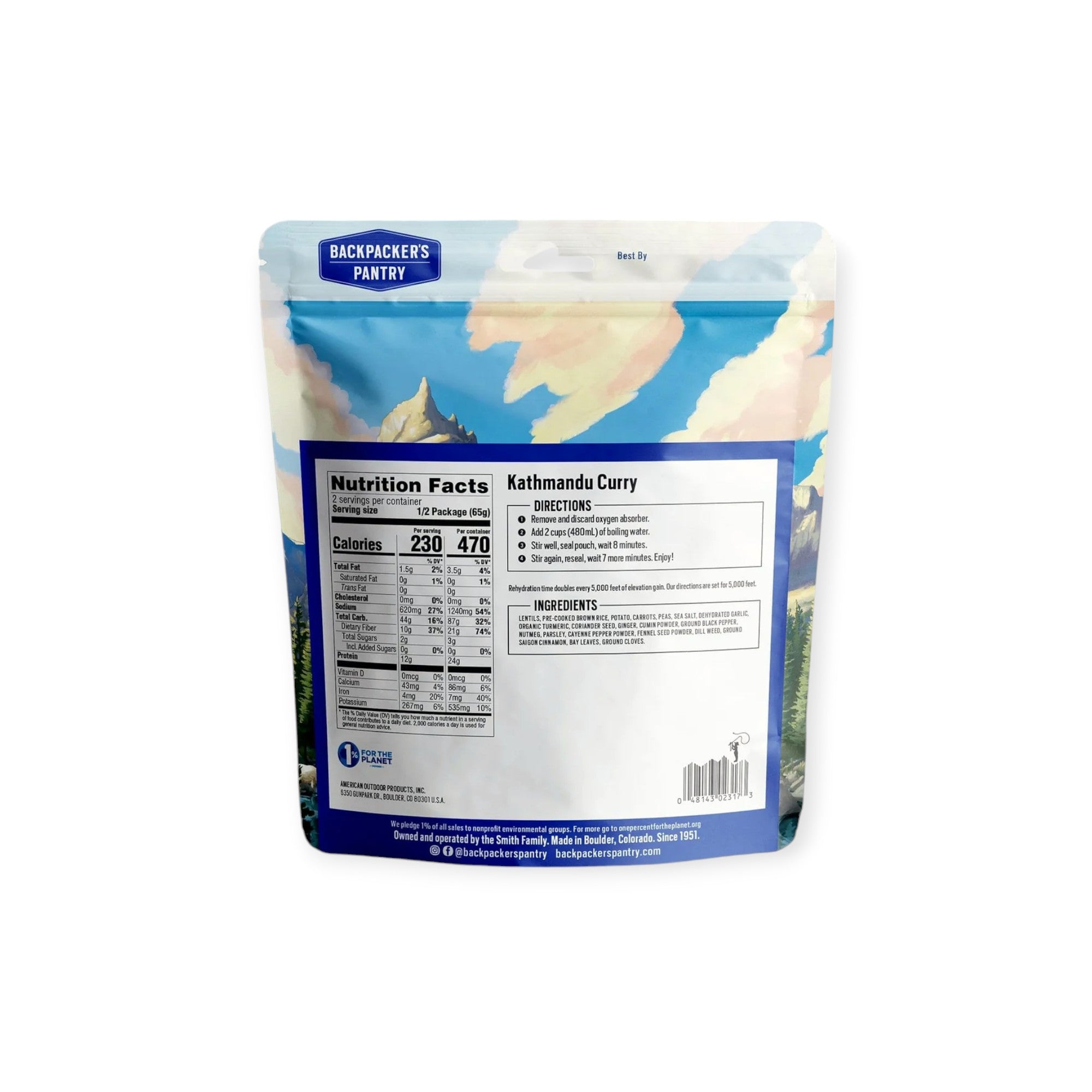 Backpacker's Pantry Kathmandu Curry Freeze-Dried Meal