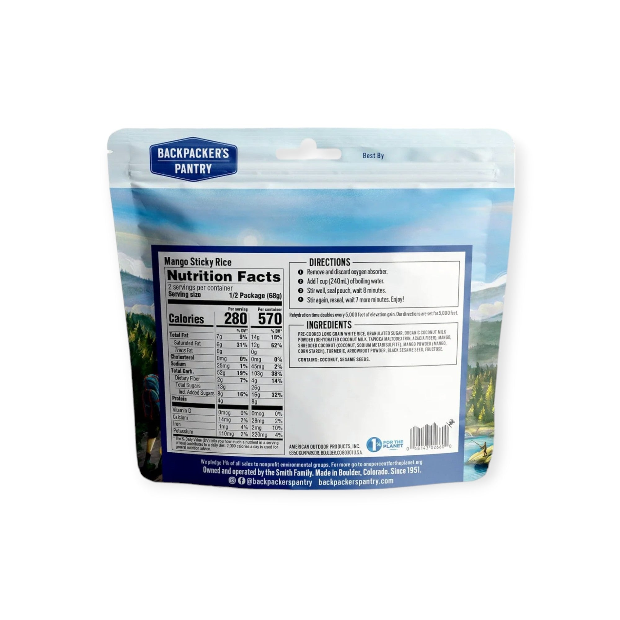 Backpacker's Pantry Mango Sticky Rice Dessert